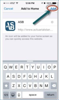 Add ASB to Home Screen